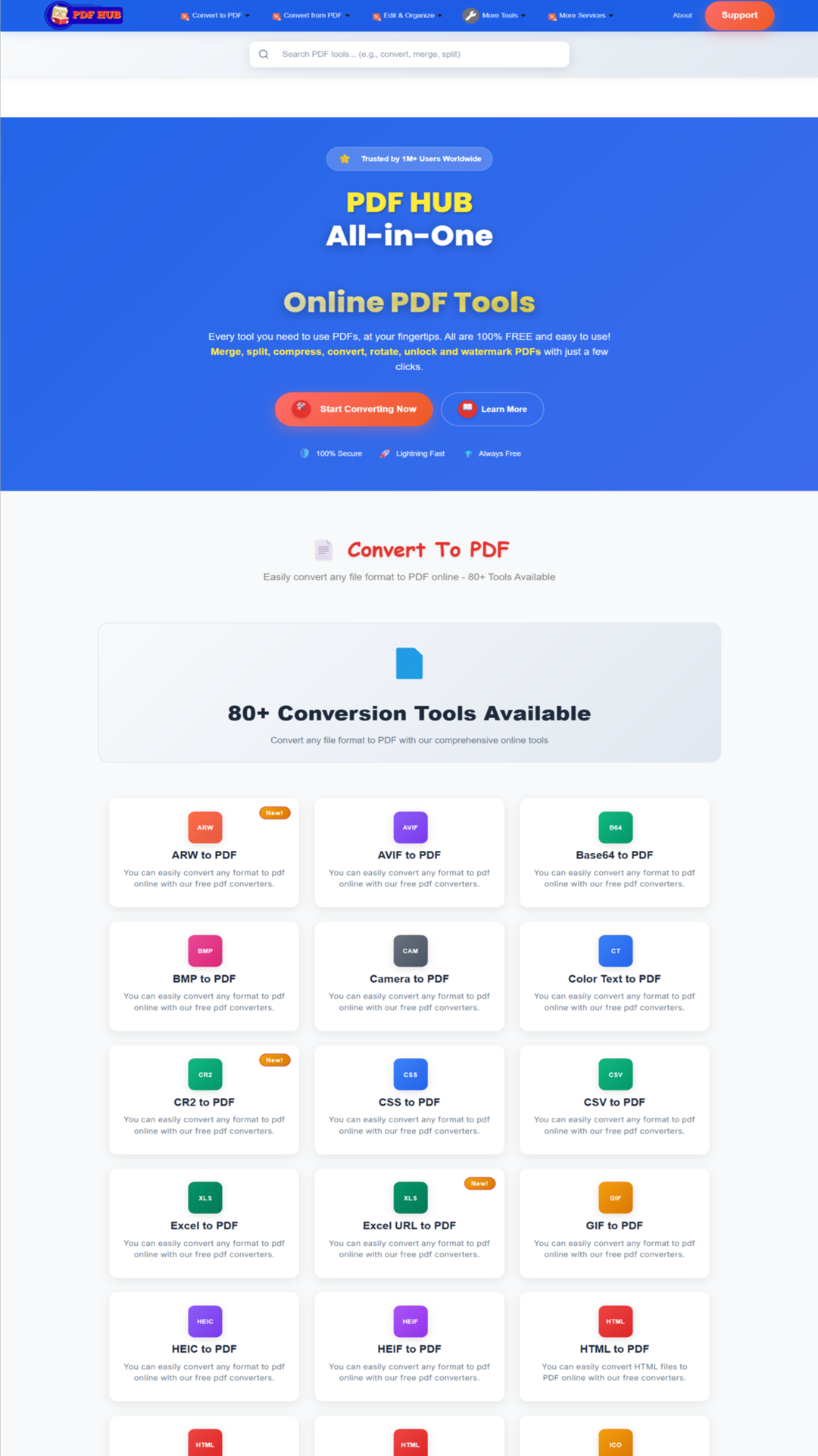 All Type Of PDF Convertor Tools