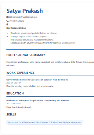 ResumeForge Professional Template